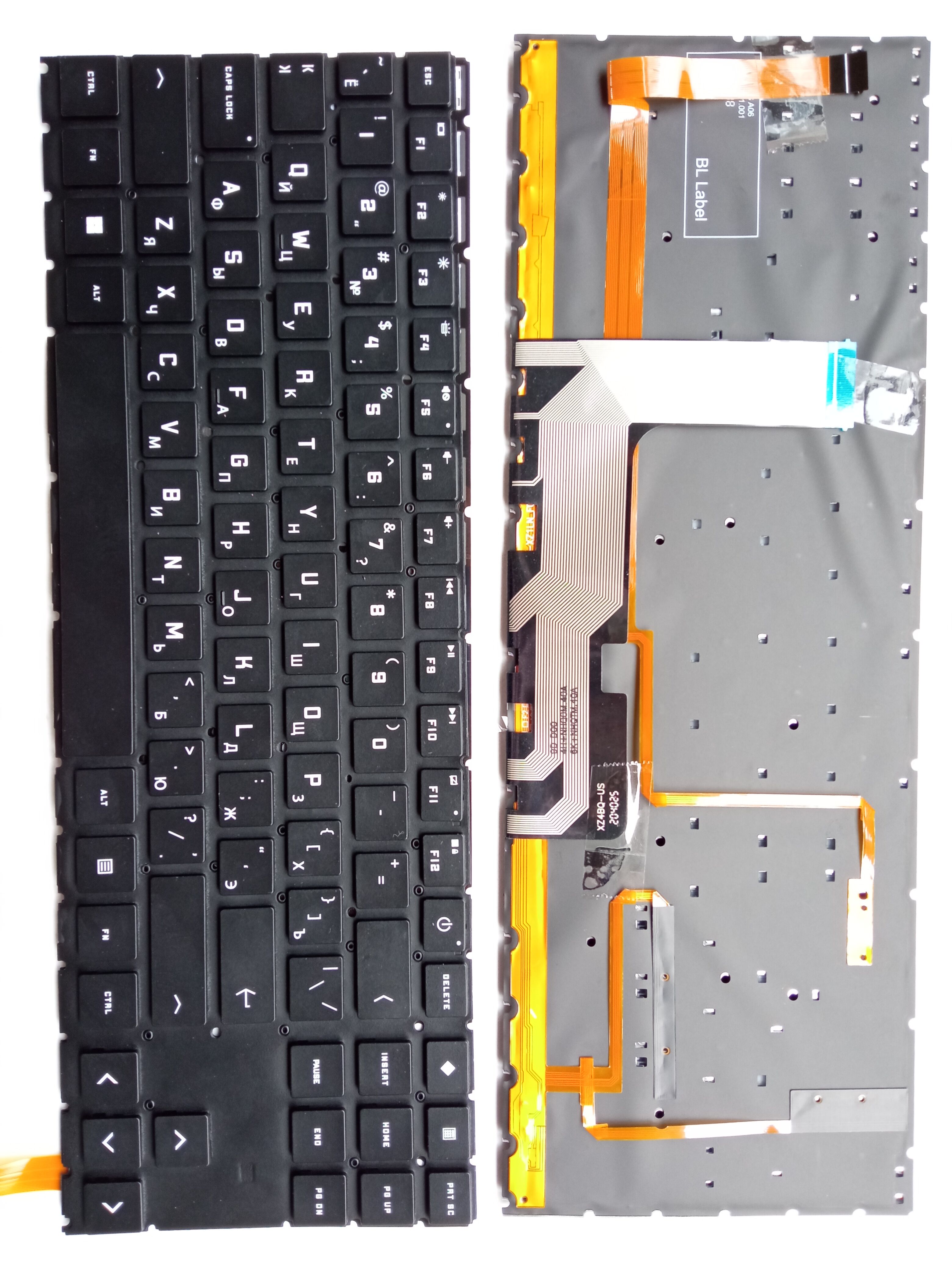 Picture of New Replacement Laptop Keyboard For HP 15-EN/15-EK colorful backlight BLACK Backlit (OEM) RU Layout